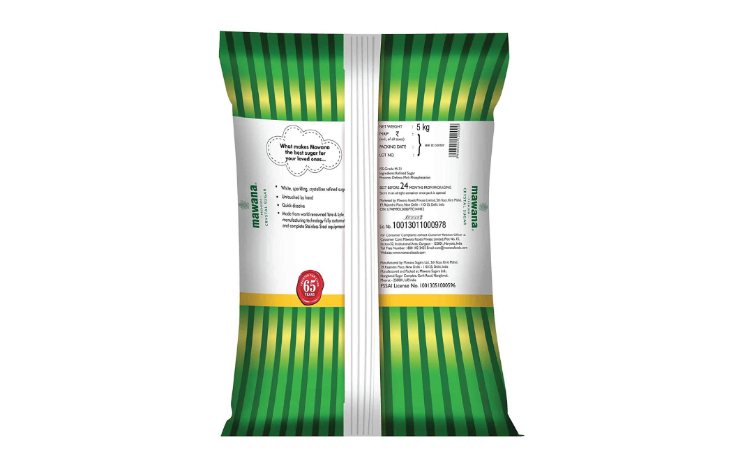 Mawana Crystal Sugar    Pack  5 kilogram